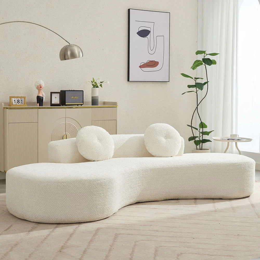 Serene Curve Boucle Sofa