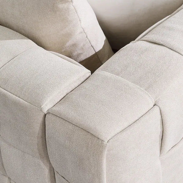 Verona Box-tuft Velvet 3-Seater Couch