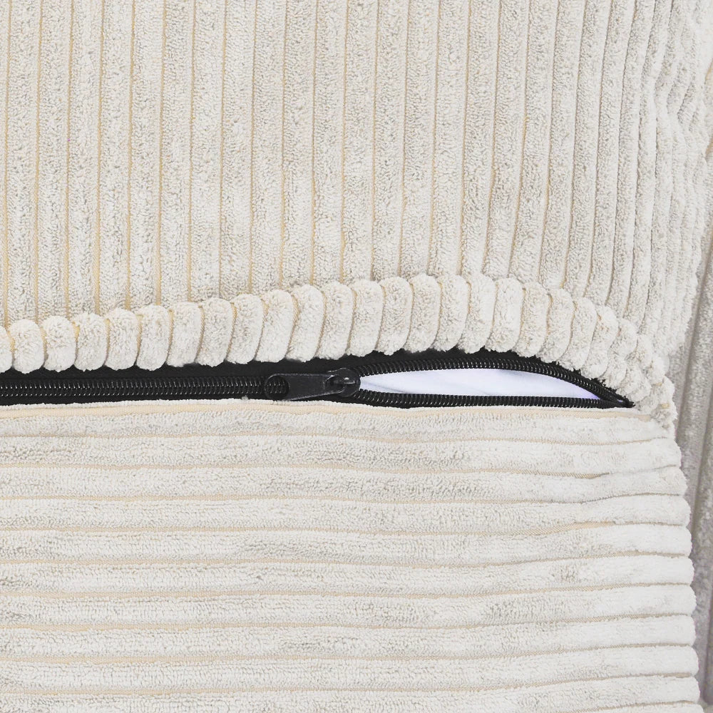 U-Shaped Corduroy Modular 9-Seater Sectional Couch With Ottomans