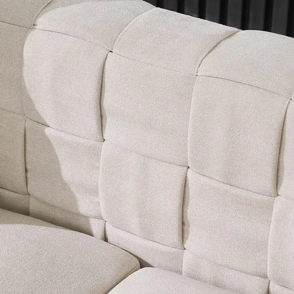 Verona Box-tuft Velvet 3-Seater Couch