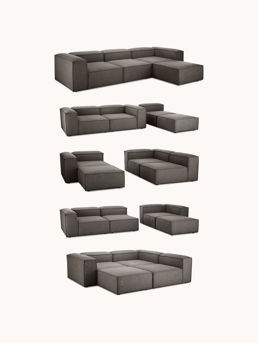 Kingston Contemporary 6-Seater Modular Sectional Couch