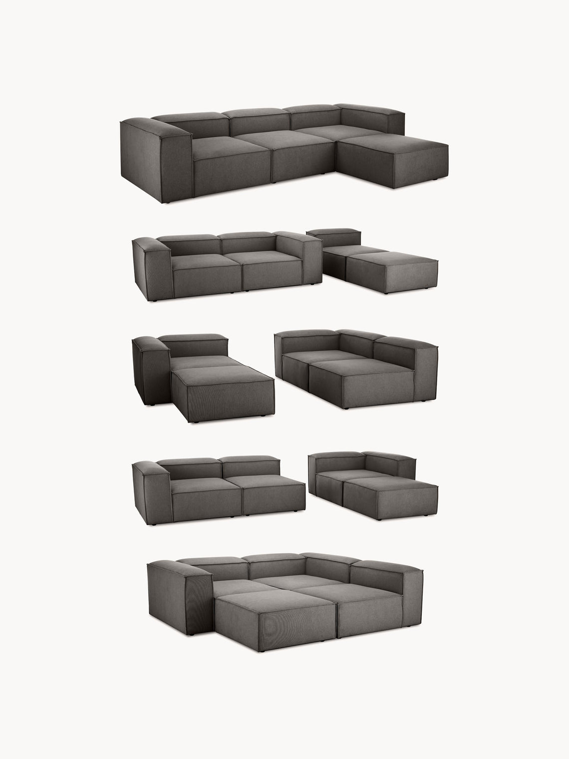 Kingston Contemporary 6-Seater Modular Sectional Couch