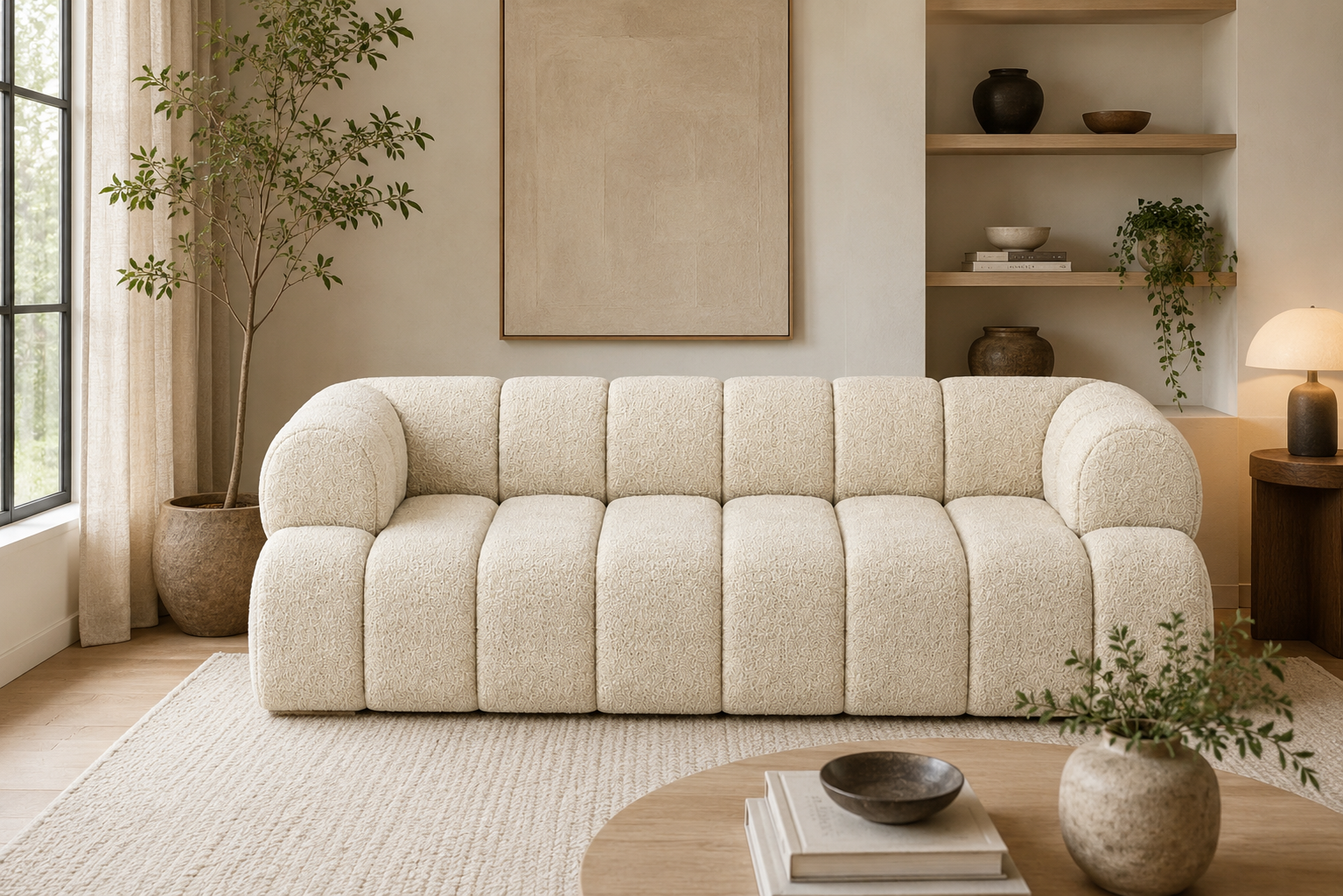 Monaco Boucle 3- Seater Couch