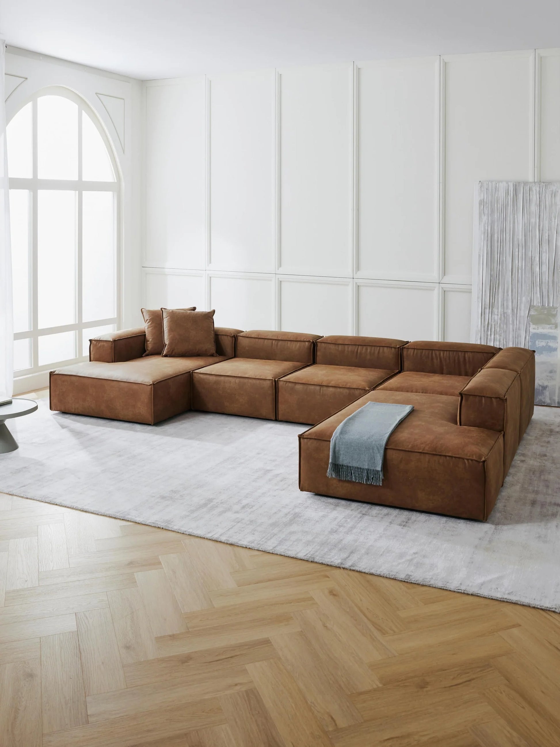Kingston Contemporary 8-Seater U-Shaped Modular Sectional Couch