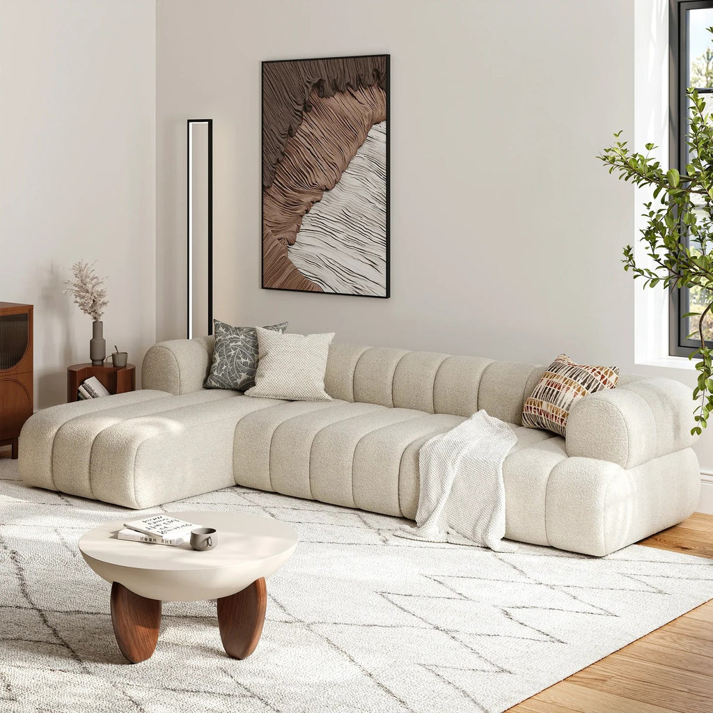 Monaco Boucle 6- Seater L Shape Couch