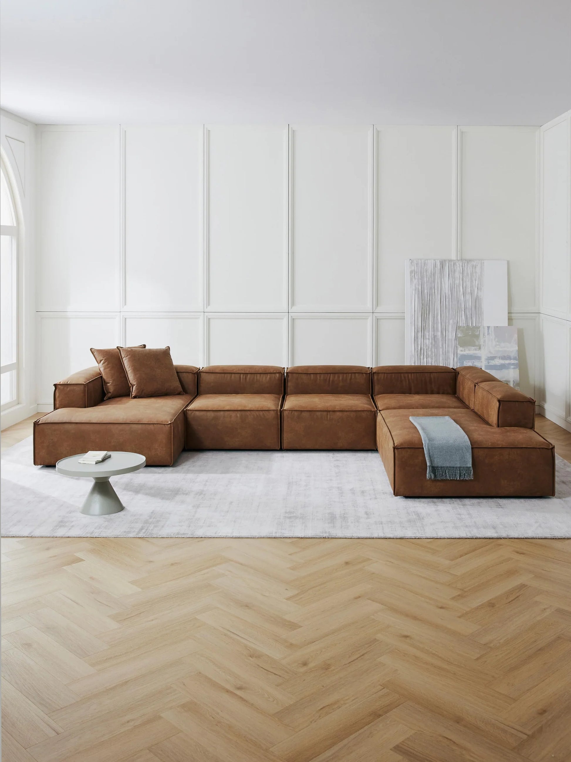 Kingston Contemporary 8-Seater U-Shaped Modular Sectional Couch