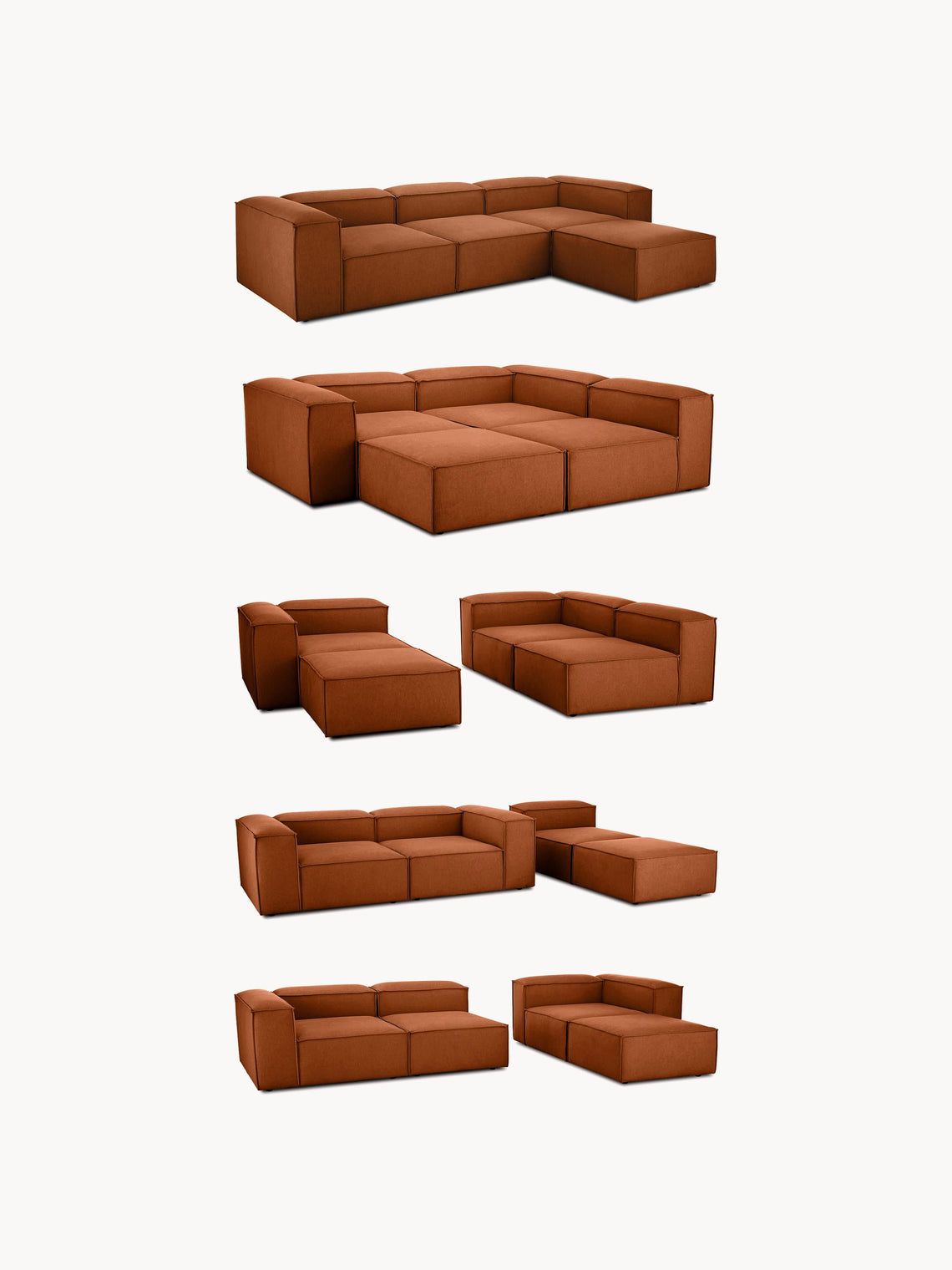 Kingston Contemporary 6-Seater Modular Sectional Couch