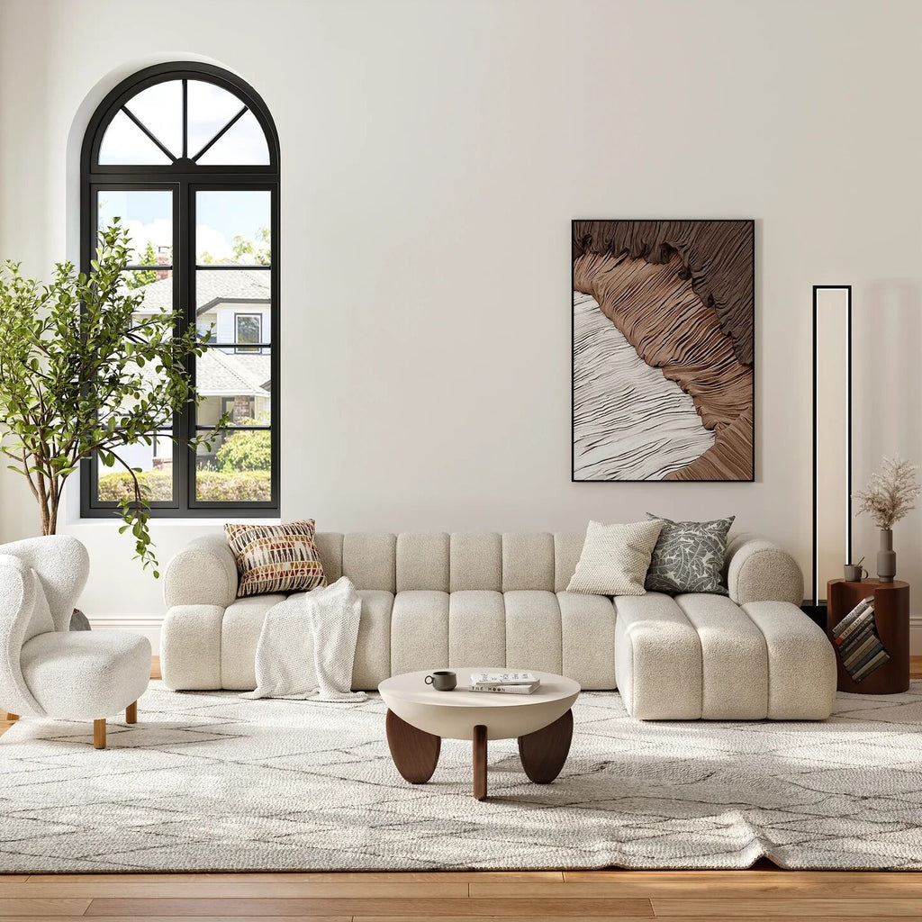 Monaco Boucle 6- Seater L Shape Couch