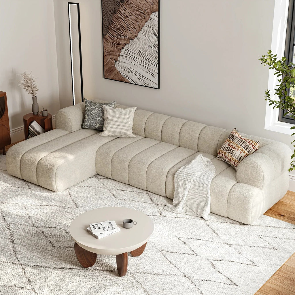 Monaco Boucle 6- Seater L Shape Couch