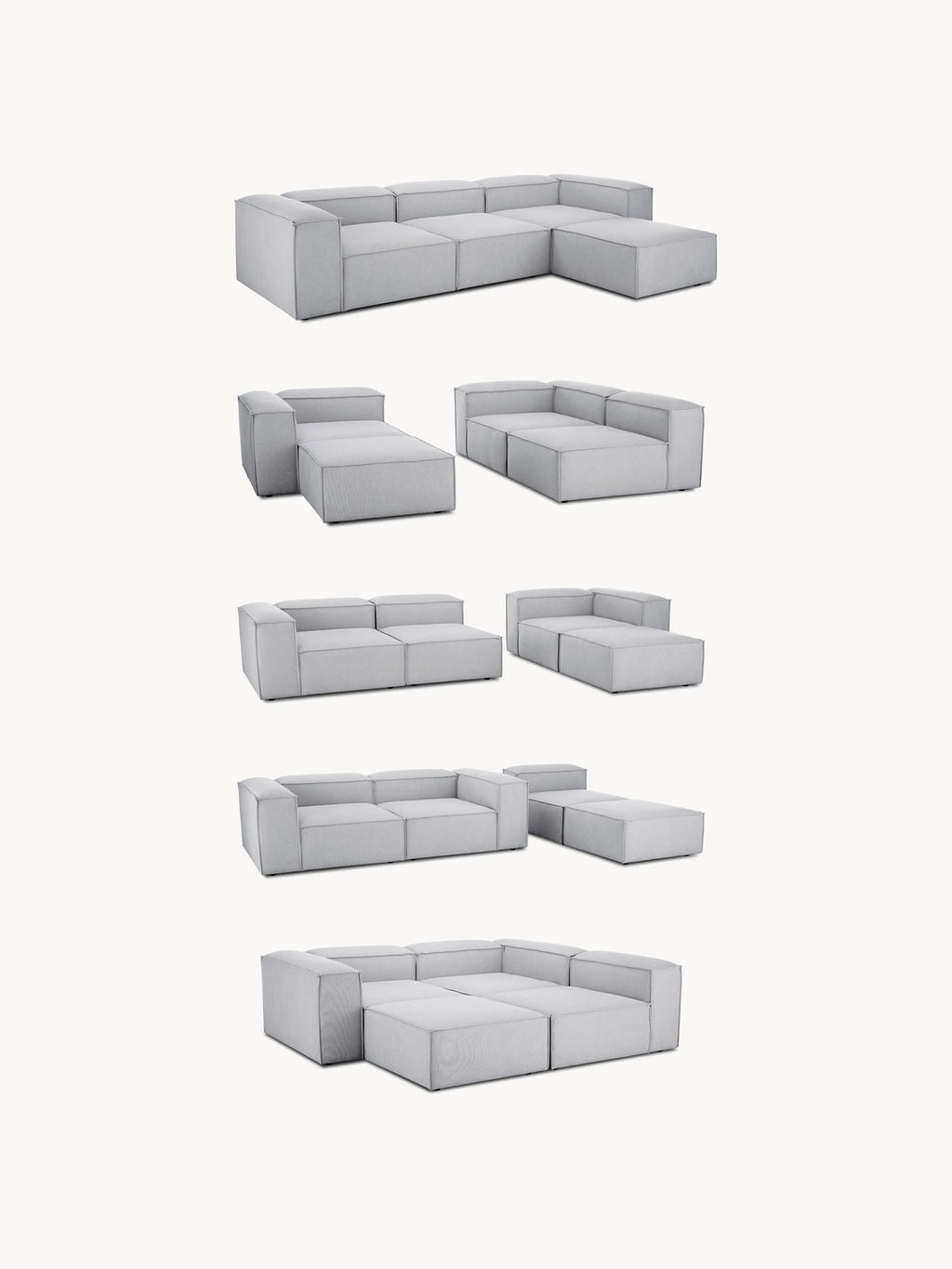 Kingston Contemporary 6-Seater Modular Sectional Couch