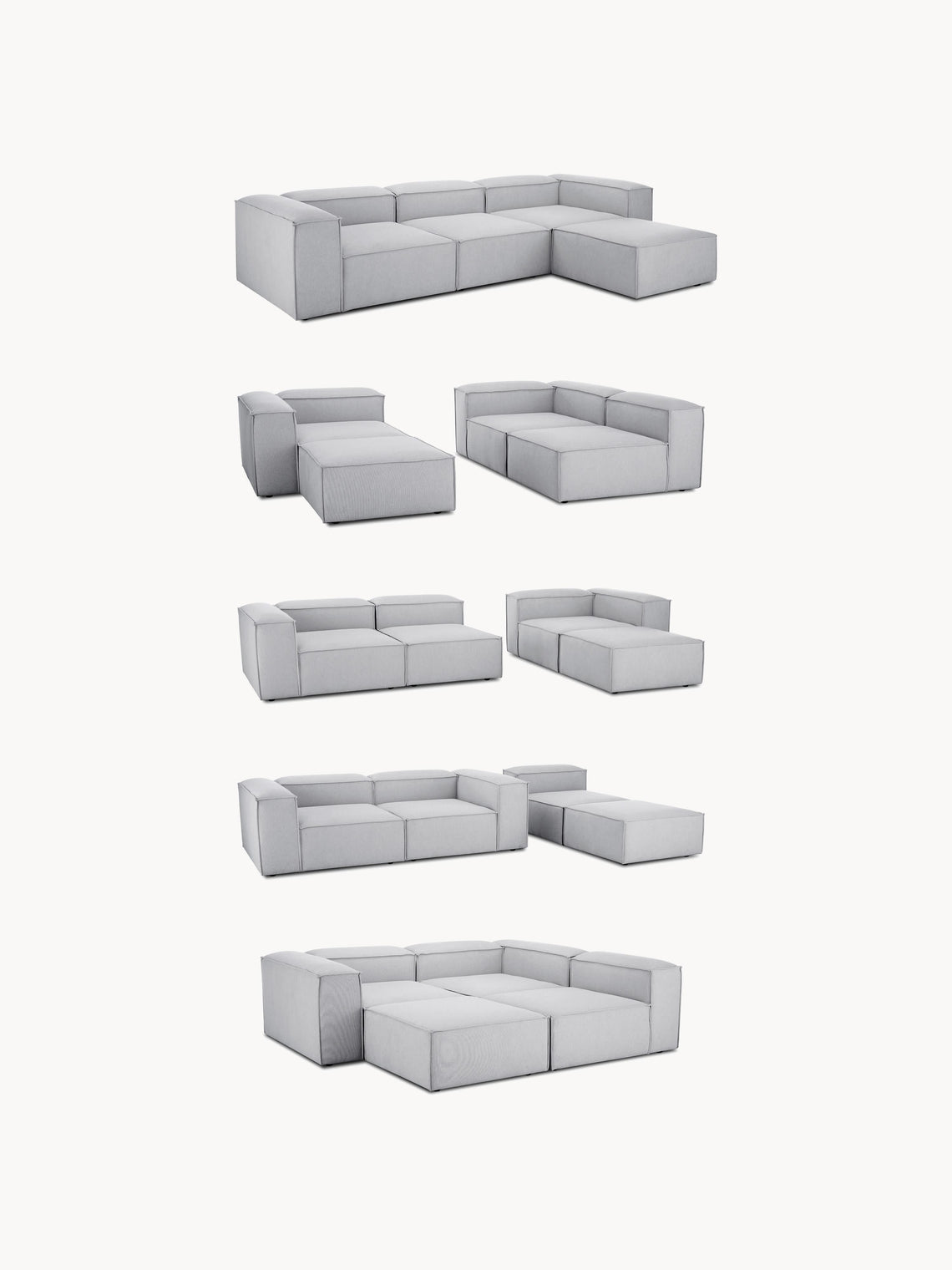 Kingston Contemporary 6-Seater Modular Sectional Couch