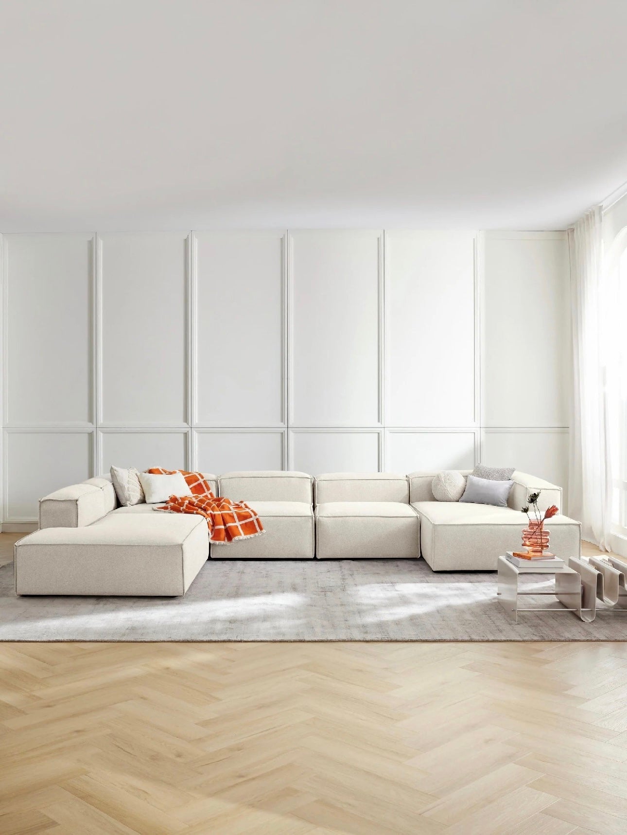 Kingston Contemporary 9-Seater U-Shaped Modular Sectional Couch
