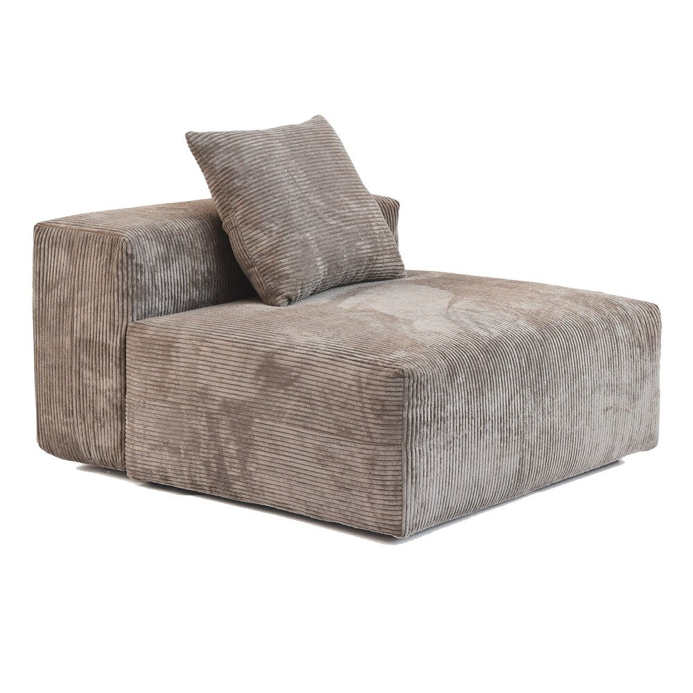 Corduroy Modular 6-Seater Sectional Couch