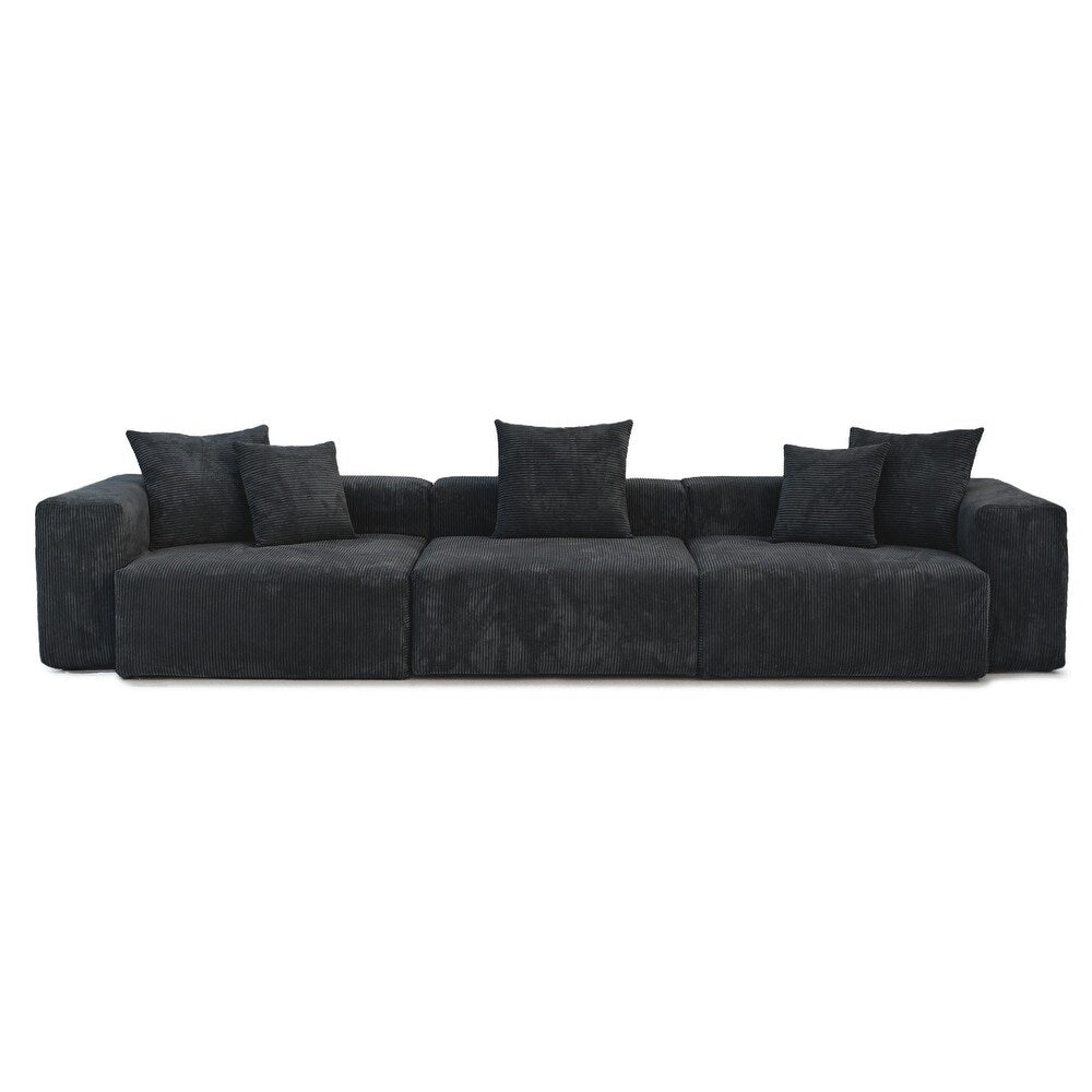 Corduroy Modular 6-Seater Sectional Couch
