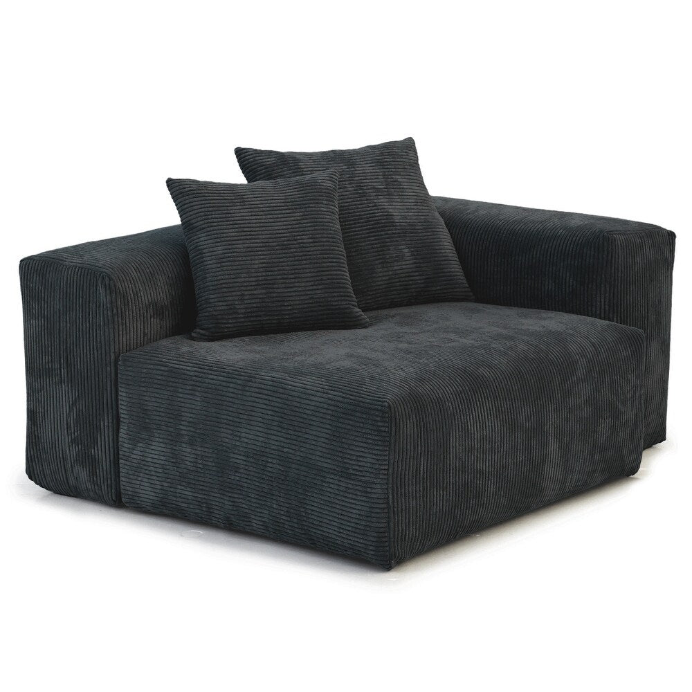 Corduroy Modular 6-Seater Sectional Couch