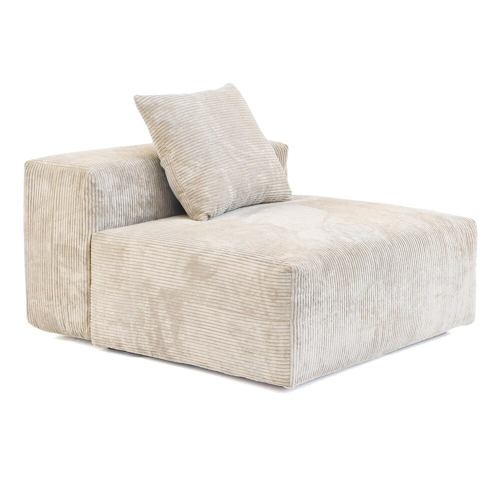 Corduroy Modular 6-Seater Sectional Couch