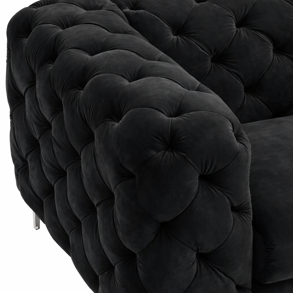 Hampton 3-Seater Velvet Chesterfield Couch