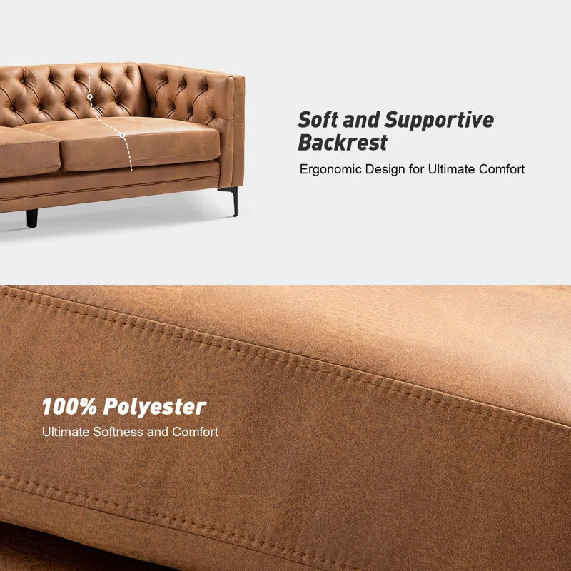Havana 3-Seater Chesterfield Leather Couch