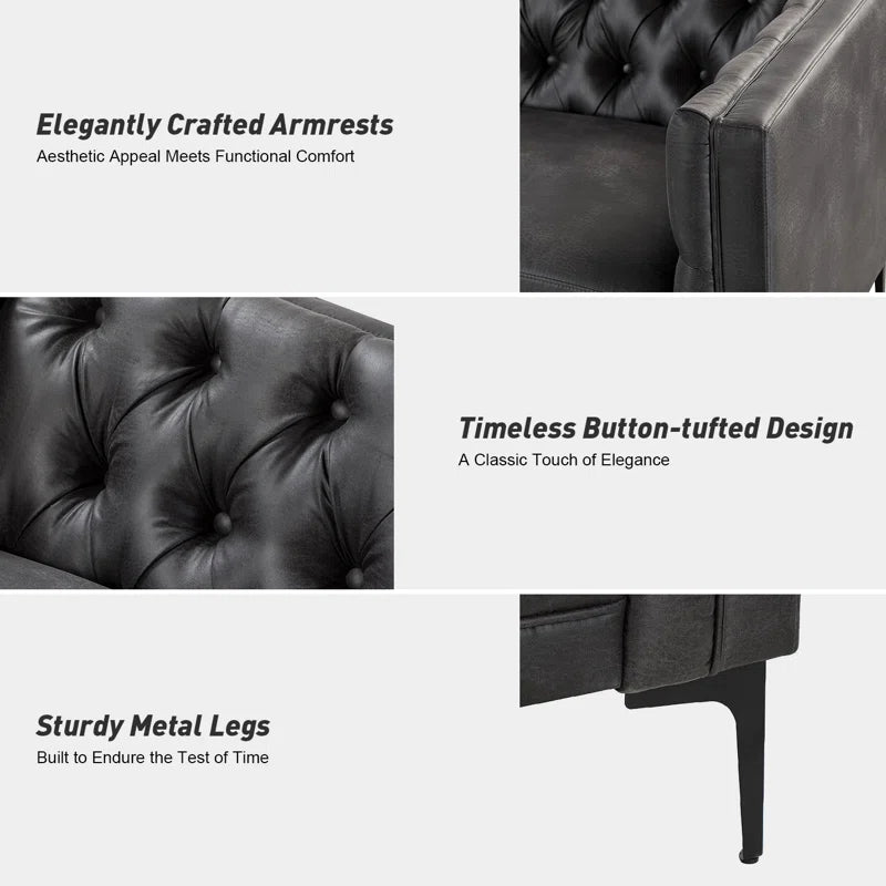Havana 3-Seater Chesterfield Leather Couch