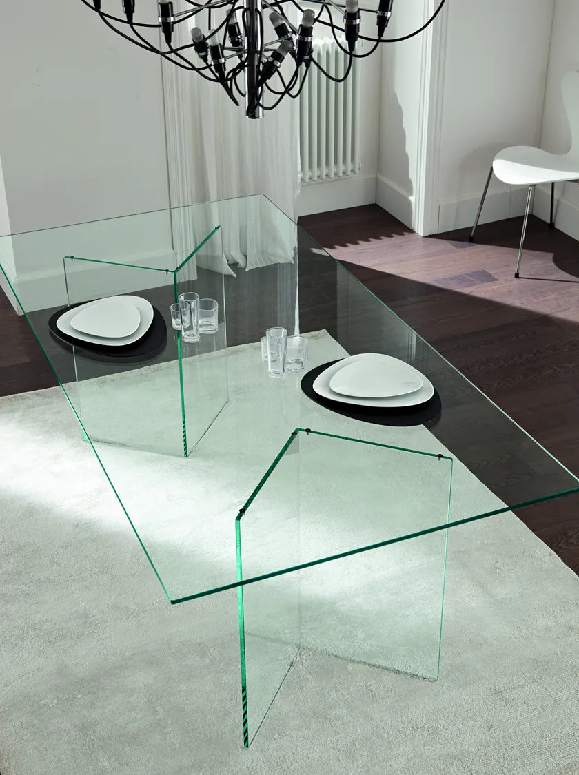 Château Rectangular Glass 6-Seater Dining Table