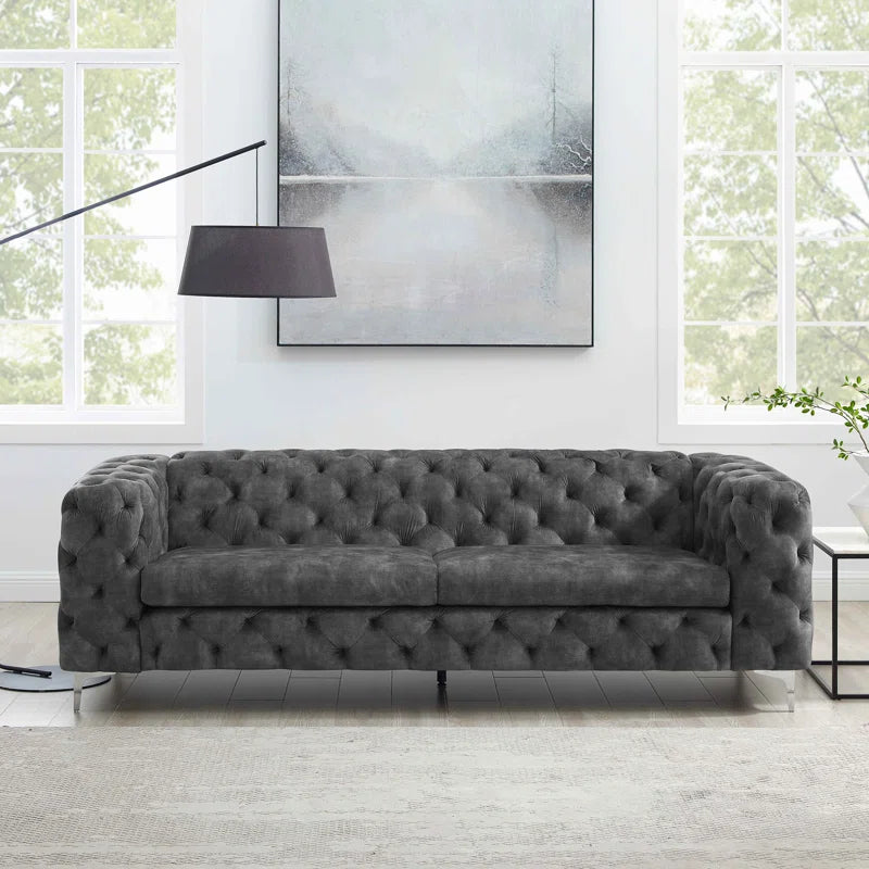 Hampton 3-Seater Velvet Chesterfield Couch