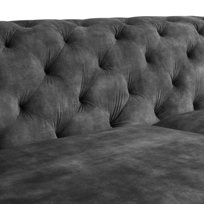 Hampton 3-Seater Velvet Chesterfield Couch