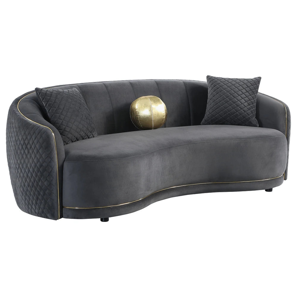 Oslo Curved Soft Velvet - Sofa