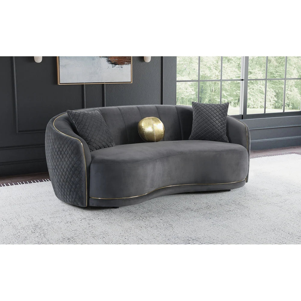 Oslo Curved Soft Velvet - Sofa