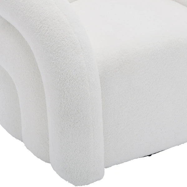 Emilia Swivel Boucle Accent Chair
