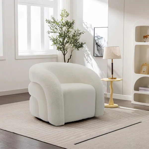 Emilia Swivel Boucle Accent Chair