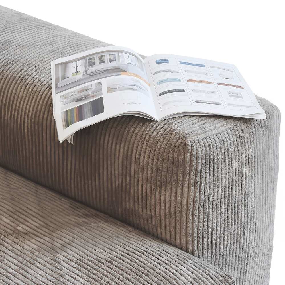 Corduroy Modular 6-Seater Sectional Couch