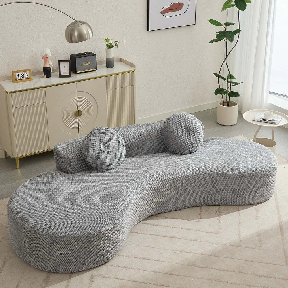 Serene Curve Boucle Sofa