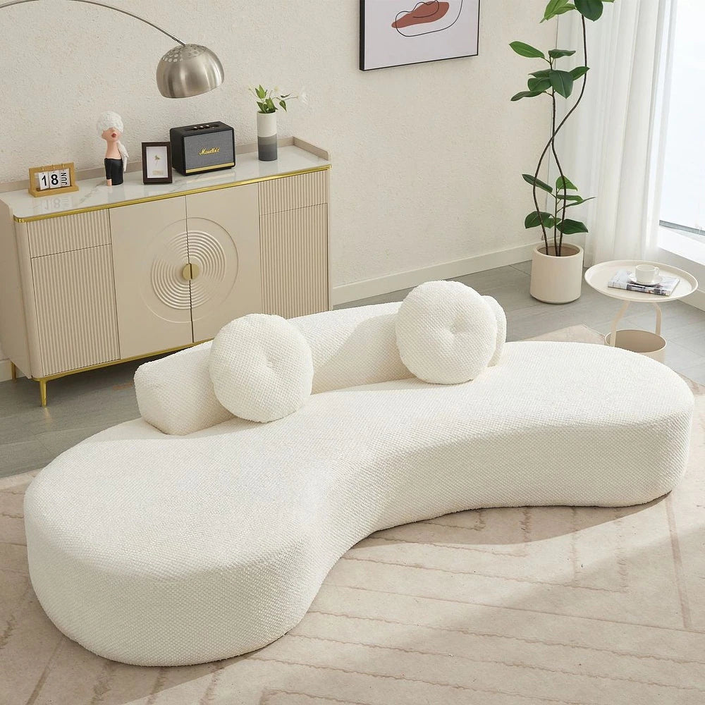 Serene Curve Boucle Sofa