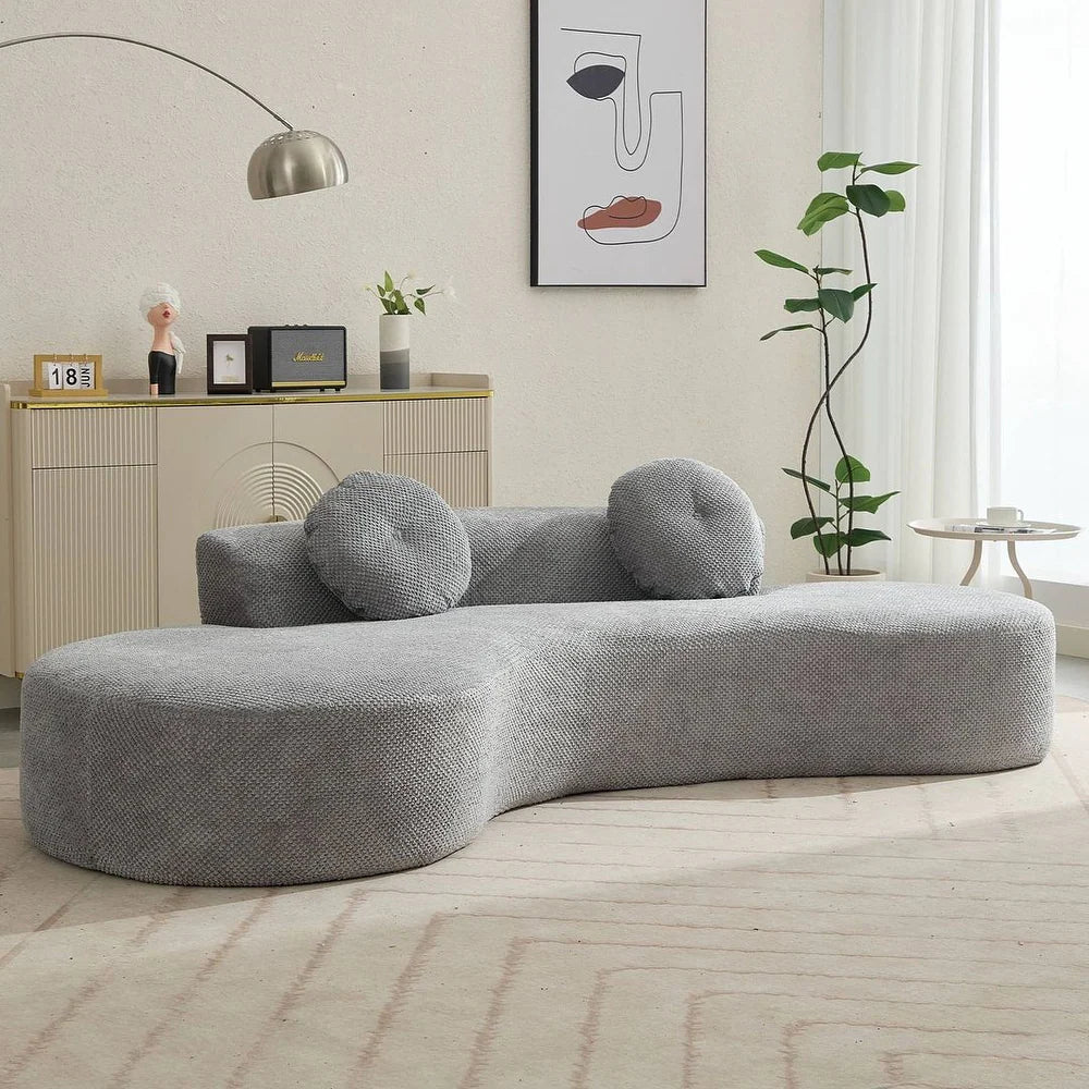 Serene Curve Boucle Sofa