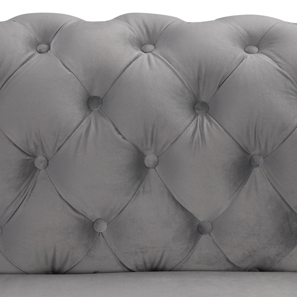 Manhattan Loft 3-Seater Velvet Chesterfield Couch