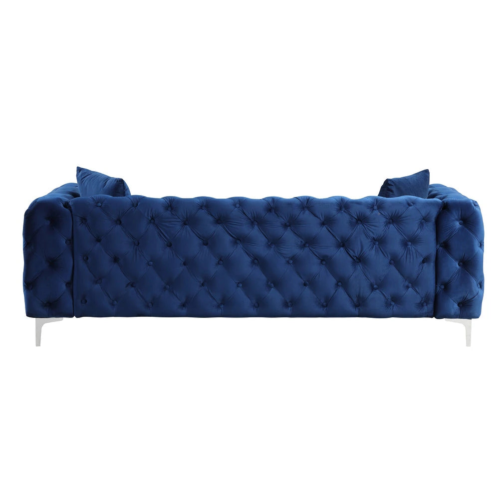 Manhattan Loft 3-Seater Velvet Chesterfield Couch