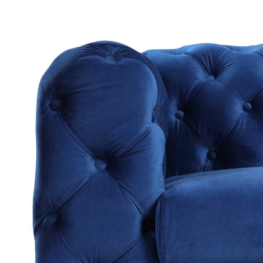 Manhattan Loft 3-Seater Velvet Chesterfield Couch