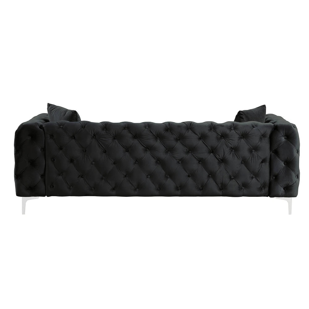 Manhattan Loft 3-Seater Velvet Chesterfield Couch
