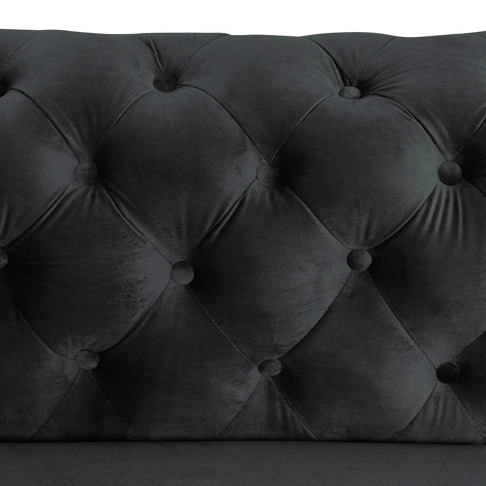 Manhattan Loft 3-Seater Velvet Chesterfield Couch
