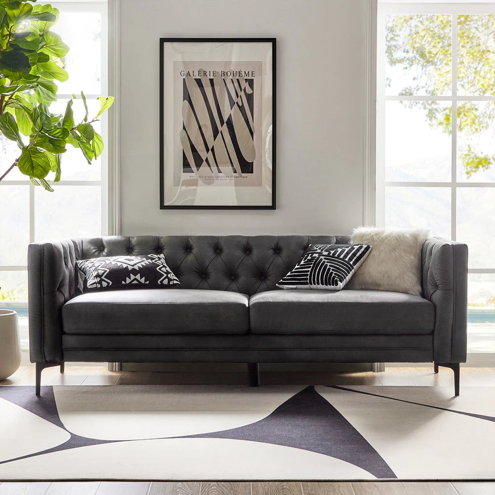 Havana 3-Seater Chesterfield Leather Couch