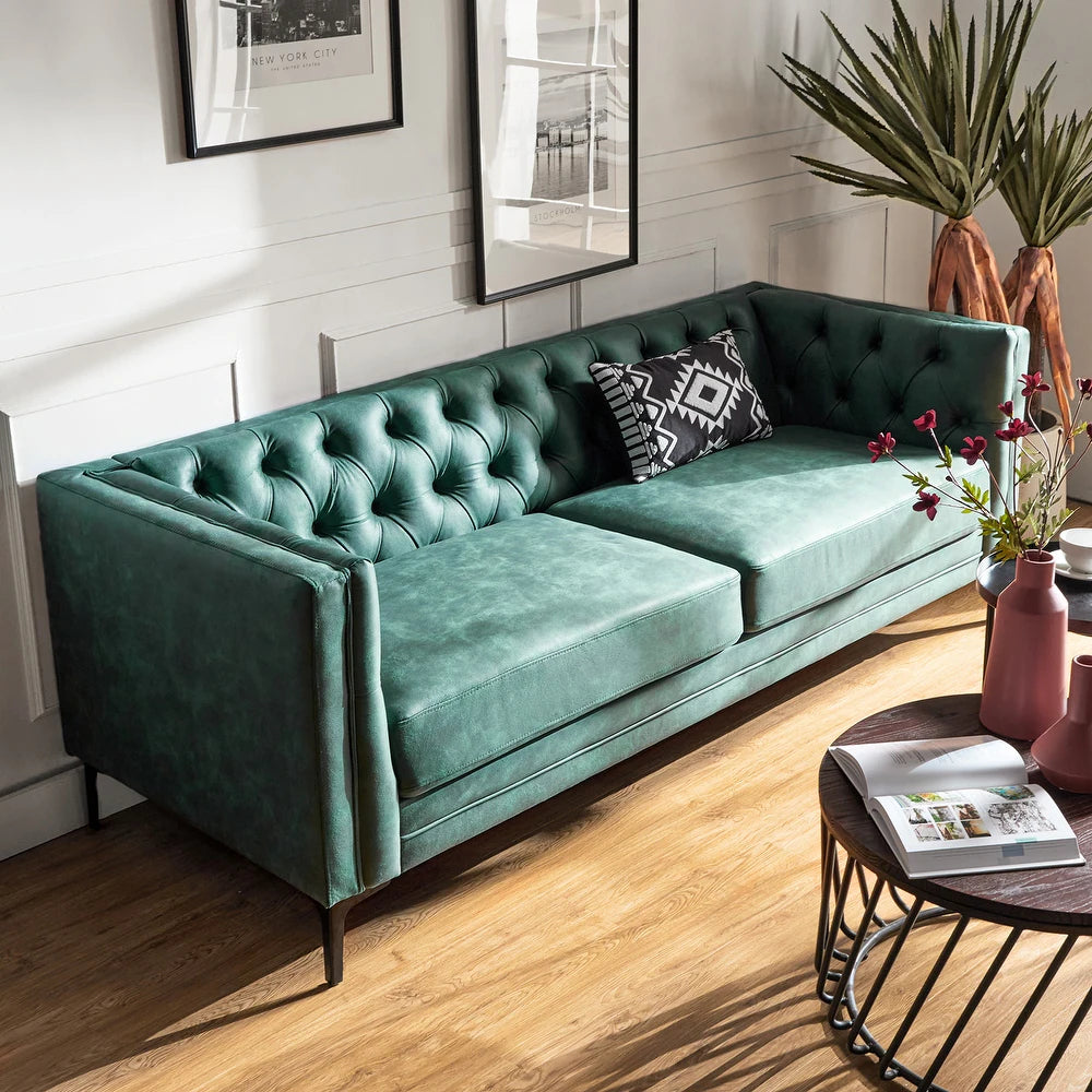 Havana 3-Seater Chesterfield Leather Couch