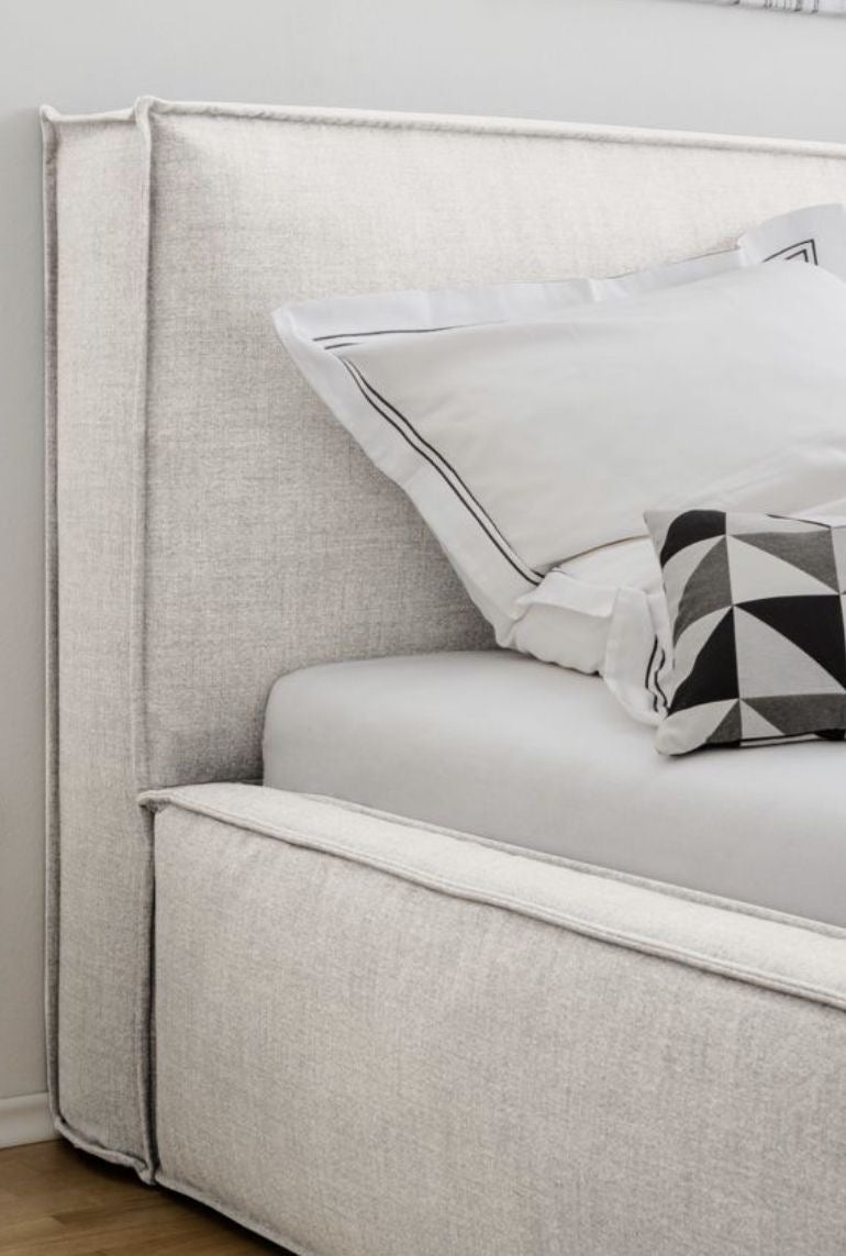 Havana Panel Fabric Headboard With Base