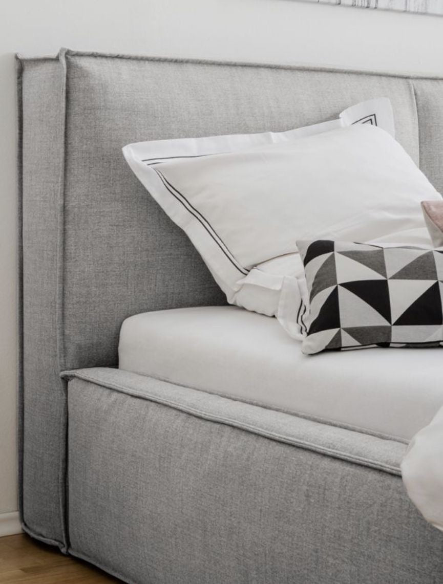 Havana Panel Fabric Headboard With Base