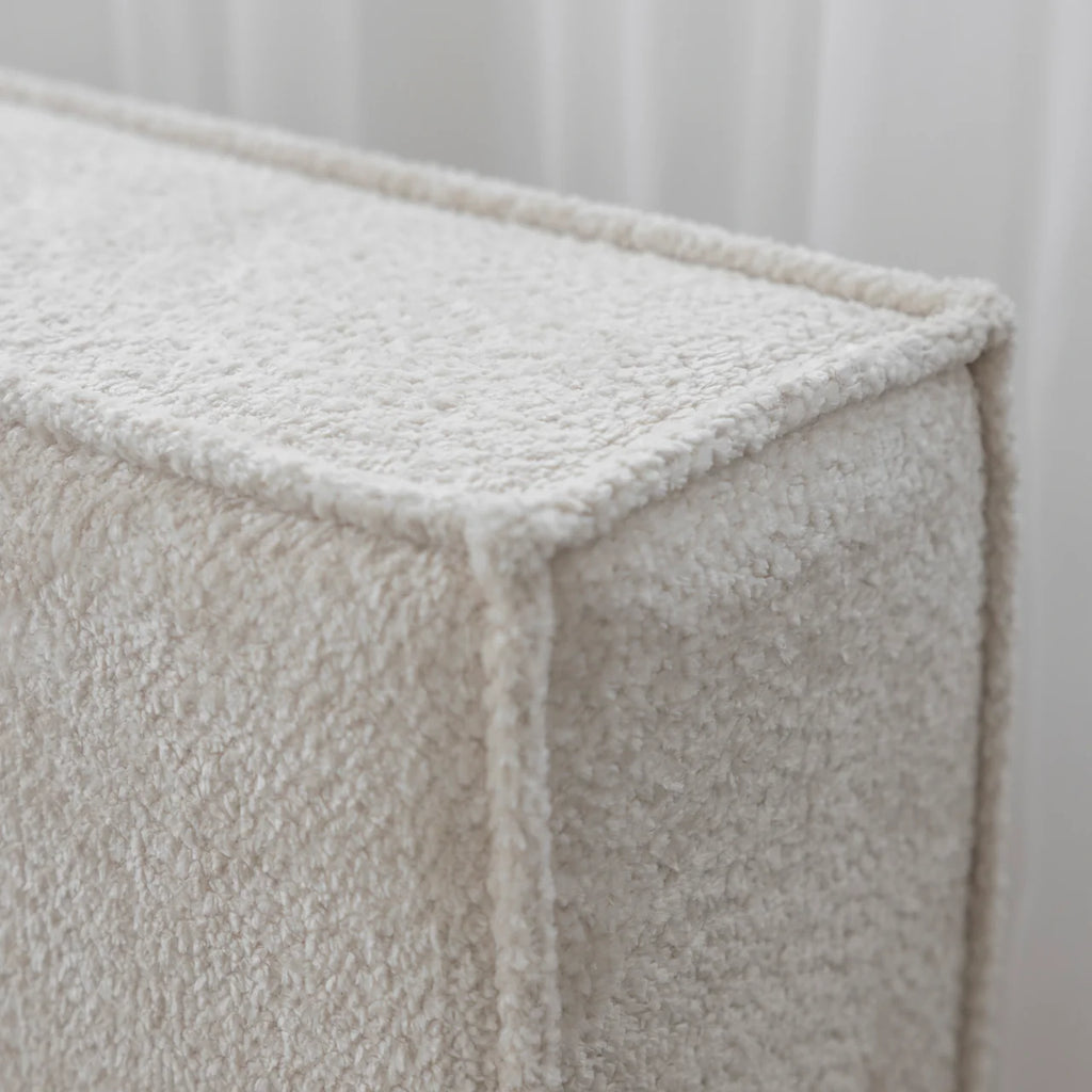 Hudson Soft Boucle Panel Headboard With Base