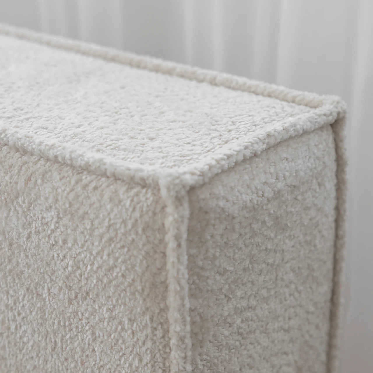 Hudson Soft Boucle Panel Headboard With Base
