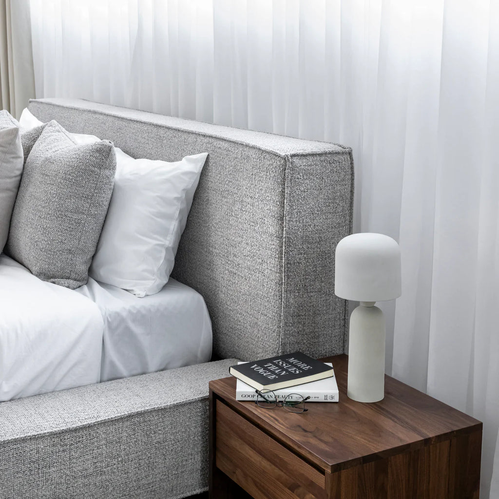 Hudson Soft Boucle Panel Headboard With Base