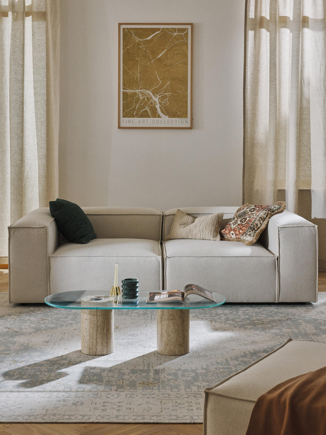 Kingston Contemporary 3-Seater Modular Sectional Couch