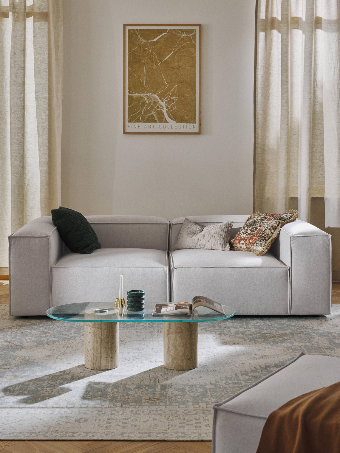 Kingston Contemporary 3-Seater Modular Sectional Couch