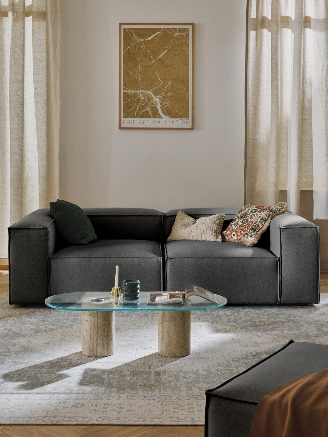 Kingston Contemporary 3-Seater Modular Sectional Couch