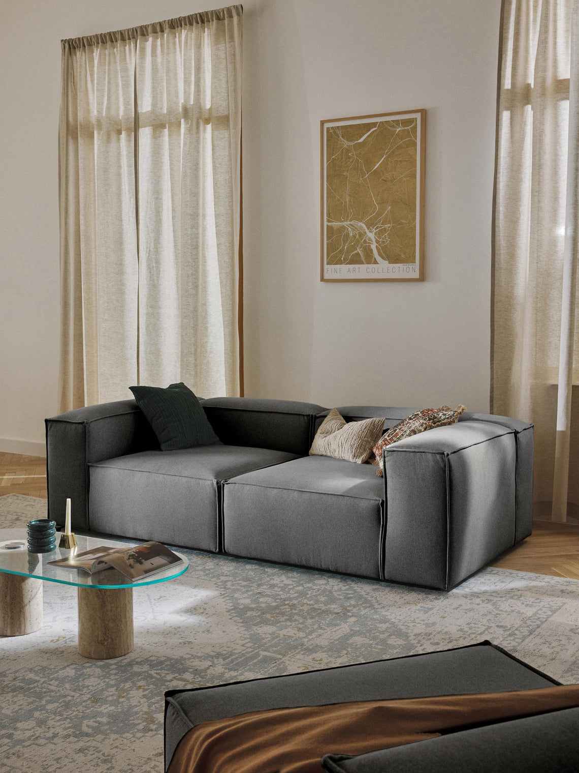 Kingston Contemporary 3-Seater Modular Sectional Couch